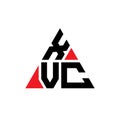XVC triangle letter logo design with triangle shape. XVC triangle logo design monogram. XVC triangle vector logo template with red Royalty Free Stock Photo