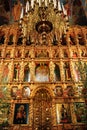 XVII century iconostasis in Trinity cathedral Royalty Free Stock Photo