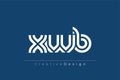 XWB Creative Unique Modern Letter Logo Design. Elegant Monogram Logo Design with Decorative Elements and Typography Royalty Free Stock Photo