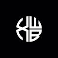 XWB logo XWB icon XWB monogram XWB letter minimalist Circle flat Unique modern abstract logo design Royalty Free Stock Photo