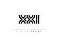 XXI Creative Unique Modern Letter Logo Design Royalty Free Stock Photo