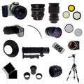 XXL. Photographic equipment set. 16 elements Royalty Free Stock Photo