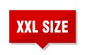 Xxl size red tag Royalty Free Stock Photo