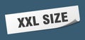 xxl size sticker. xxl size square sign. xxl size Royalty Free Stock Photo