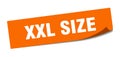 xxl size sticker. xxl size square sign. xxl size Royalty Free Stock Photo