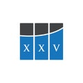 XXV letter logo design on white background. XXV creative initials letter logo concept. XXV letter design Royalty Free Stock Photo