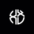 XXV logo XXV icon XXV monogram XXV letter minimalist Circle flat Unique modern abstract logo design Royalty Free Stock Photo