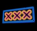 XXX neon sign Royalty Free Stock Photo