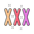 xxx sex toy color icon vector illustration Royalty Free Stock Photo