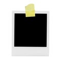 Isolated empty photo frame. Blank photo white frame. Royalty Free Stock Photo