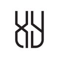 xy initial letter vector logo icon