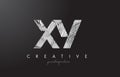 XY X Y Letter Logo with Zebra Lines Texture Design Vector.