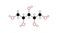 xylitol molecule, structural chemical formula, ball-and-stick model, isolated image polyalcohol e967 Royalty Free Stock Photo