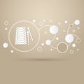 Xylophone Icon. on a brown background with elegant style and modern design infographic.