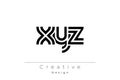 XYZ Creative Unique Modern Letter Logo Design Royalty Free Stock Photo