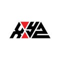 XYZ triangle letter logo design with triangle shape. XYZ triangle logo design monogram. XYZ triangle vector logo template with red Royalty Free Stock Photo