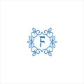 F Creative Unique abstract geometric vector logo design