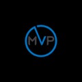 MVP Creative Unique abstract modern geometric vector symbol font logo design