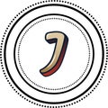 J Creative Unique abstract modern geometric vector symbol font logo design Royalty Free Stock Photo
