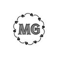 MG Creative Unique abstract modern geometric vector symbol font logo design Royalty Free Stock Photo