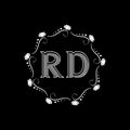 RD Creative Unique abstract modern geometric vector symbol font logo design