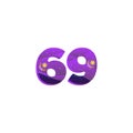 69 UNIQUE CREATIVE CUSTOM COLOURFUL NUMBERS DESIGN WITH STAR AND MOON