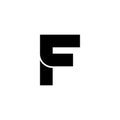 F Unique abstract modern geometric vector logo design