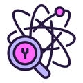 Y dna atom icon outline vector. Gene lab