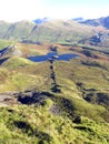 On Y Garn (Nantlle Ridge) Snowdonia, Wales. Royalty Free Stock Photo