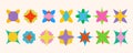 Y2K abstract groovy brutal star set.