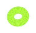 Y2k 3d Wireframe Torus Patch