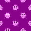 Y2k glamour pink seamless pattern. Backgrounds in trendy 2000s emo girl kawaii style. Smile. 90s, 00s aesthetic. Royalty Free Stock Photo