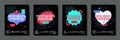 Y2k graphics. Abstract 3d figure, brutal poster collage black background or simple pixel label logo, groovy frame