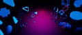 y2k 2000s gamer technology futuristic cyberpunk sci-fi display podium, floating gaming button controller joystick