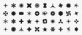 Y2K star shapes collections. Retro star and starburst icons and symbols. Different abstract bold modern shapes. Design elements