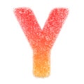 Y - Letter of the alphabet made of candy