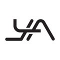 ya initial letter vector logo icon