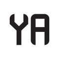 ya initial letter vector logo icon