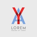 YA logo letters with blue and red gradation