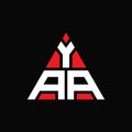 YAA triangle letter logo design with triangle shape. YAA triangle logo design monogram. YAA triangle vector logo template with red Royalty Free Stock Photo