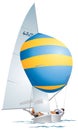 Yacht 470-class dinghy Royalty Free Stock Photo