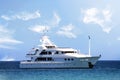 Yacht at the sea Royalty Free Stock Photo