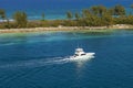 Yacht along Bahamas coastline