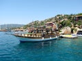 The yacht anchored in Kekova Royalty Free Stock Photo