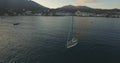 Yacht in the bay of Cadaques