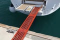 Yacht boarding gangplank