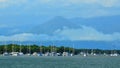 Yacht boats mooing at the entrance to Trinity Inlet Cairns Australia