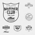 Yacht club badges logos and labels for any use