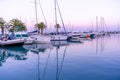 Yacht club early in the morning. Mediterranean coast