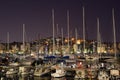 Yacht club in the evening in Athens, Greece